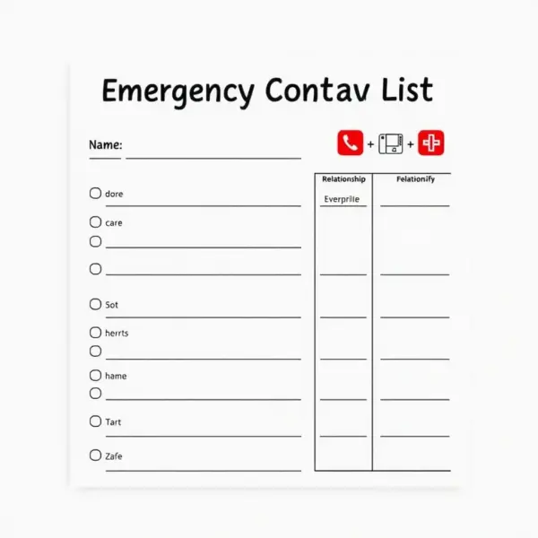 Twin Emergency Contact List