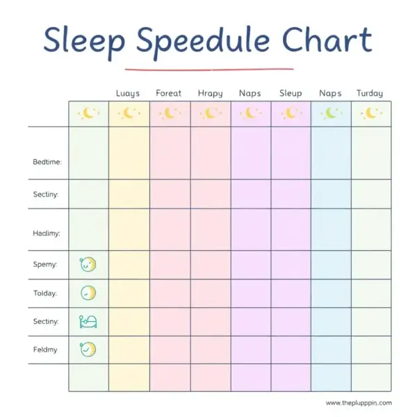 Twin Sleep Schedule Chart
