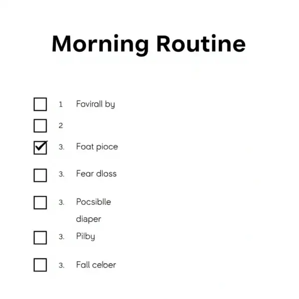 Morning Routine Checklist for Twins